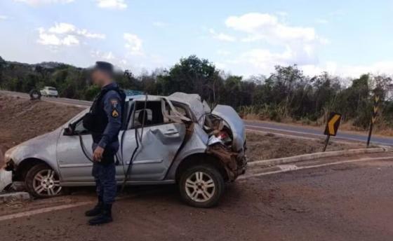Homem morre em capotamento na BR-158 em MT