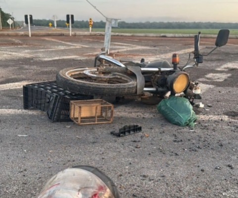 Sorriso: Motociclista fica em estado gravíssimo após acidente na MT-242