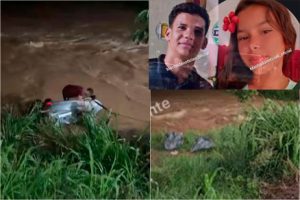 Dois menores morrem após carro cair no rio em Sinop