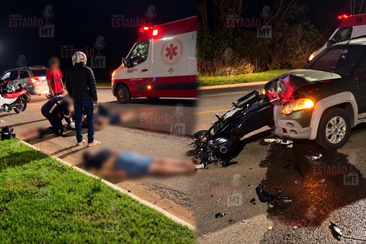Acidente Noturno com Resgate e Destroços