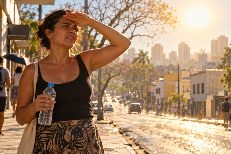 Calor extremo pede hidratação nas ruas